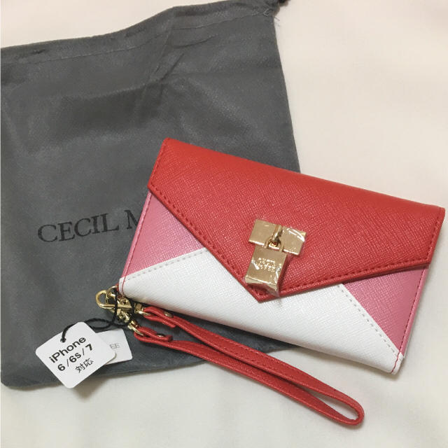 CECIL McBEE(セシルマクビー)の新品 セシルマクビー ミラー付きスマホケース iPhone6/6s/7対応ケース スマホ/家電/カメラのスマホアクセサリー(iPhoneケース)の商品写真