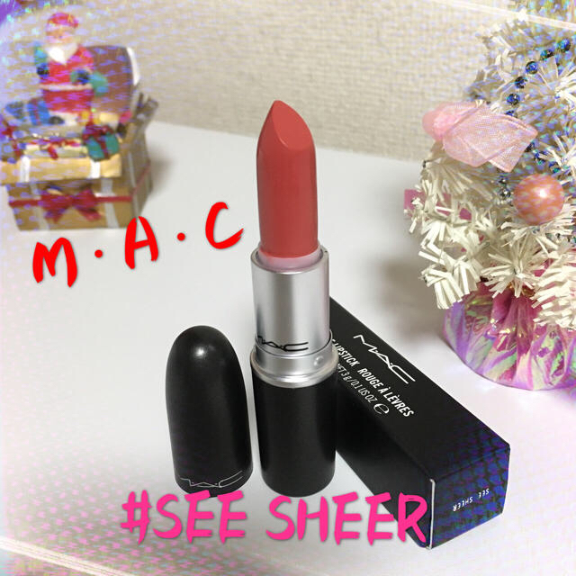 MAC(マック)の新品♡MAC リップスティック シーシアー M・A・C リップ コスメ/美容のベースメイク/化粧品(口紅)の商品写真