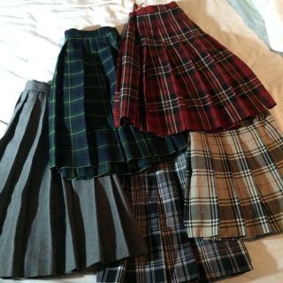 イーストボーイスカート チェックスカート 制服スカート プリーツ