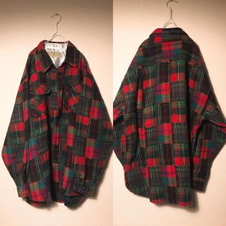 サンタモニカ(Santa Monica)のcrazy pattern check 4L size big shirt(シャツ)