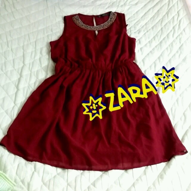 ZARA(ザラ)のZARAビーズ飾り付ドレスワンピ レディースのワンピース(ミニワンピース)の商品写真