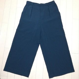 ユニクロ(UNIQLO)のchip様専用 UNIQLO ドレープパンツ 黒&ダークグリーン2枚セット(カジュアルパンツ)