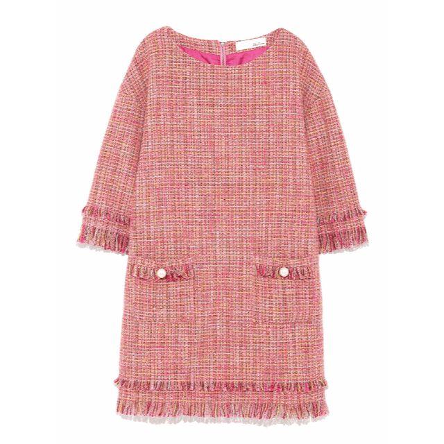 12800円 ツイードサックワンピース ピンク Lily Brown