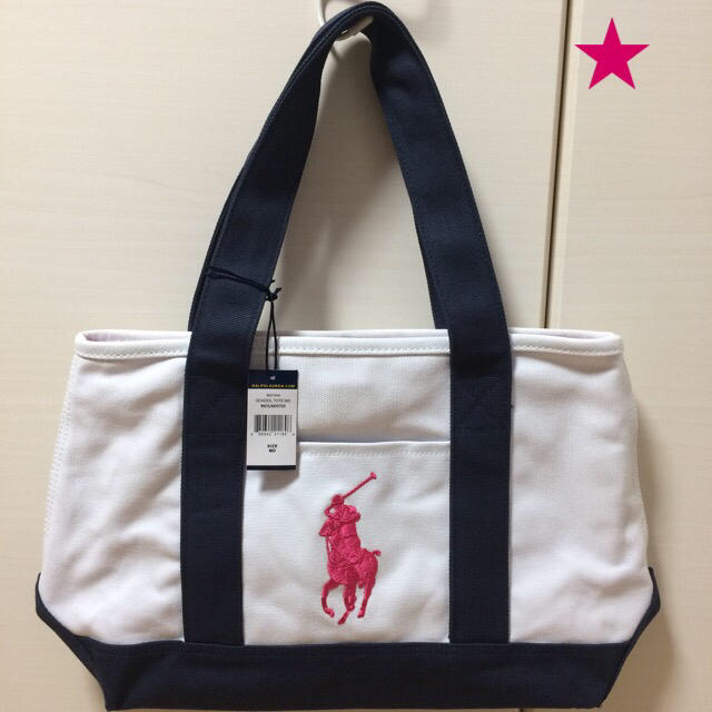 Ralph Lauren(ラルフローレン)の即日発送 新品/タグ付き ラルフローレントートバッグ ホワイト MD レディースのバッグ(トートバッグ)の商品写真