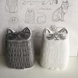 リサラーソン(Lisa Larson)の☆あいあい様☆ リサラーソン  ねこ ソルト＆ペッパー 美濃焼き(テーブル用品)