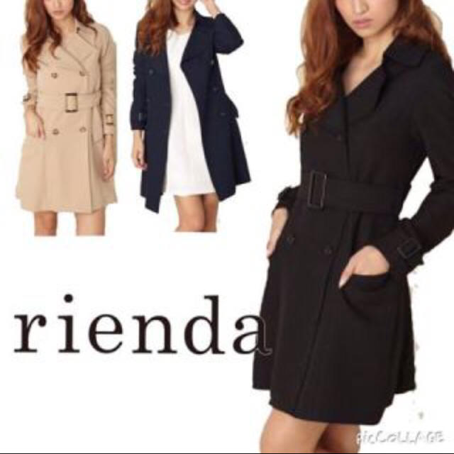 rienda - 限定値下げ美品☆リエンダトレンチコート黒の通販 by ☆｜リエンダならラクマ