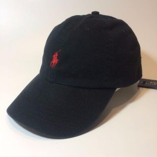 ポロラルフローレン(POLO RALPH LAUREN)のN48 新品 未使用 タグ付き ポロ ラルフローレン ポニー キャップ 黒(キャップ)