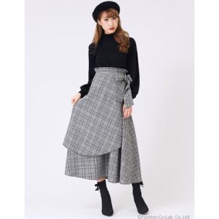 ティティアンドコー(titty&co)のTitty&Co. ♡チェックレイヤードスカート(ロングスカート)