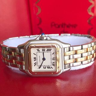 カルティエ(Cartier)の外装仕上済超美品♡カルティエ パンテール 2ロウ  18Kコンビ 腕時計(腕時計)