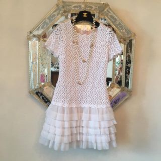 レッドヴァレンティノ(RED VALENTINO)のひな様専用💞RED VALENTINO  ホワイトワンピース(ミニワンピース)