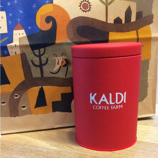 カルディ(KALDI)の新品♡カルディ キャニスター缶 赤(容器)