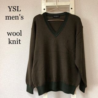 サンローラン(Saint Laurent)のイヴ・サンローラン美品Vネックニット メンズ オジニット(ニット/セーター)