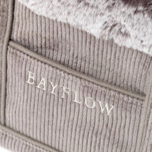 BAYFLOW(ベイフロー)のBAYFLOWシーズンロゴトート コーデュロイ×ファー S レディースのバッグ(トートバッグ)の商品写真