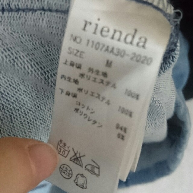 rienda(リエンダ)のrienda デニムワンピース レディースのワンピース(ミニワンピース)の商品写真