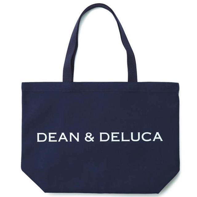 DEAN & DELUCA(ディーンアンドデルーカ)のディーン&デルーカ  ネイビー Lサイズ 限定トートバッグ レディースのバッグ(トートバッグ)の商品写真