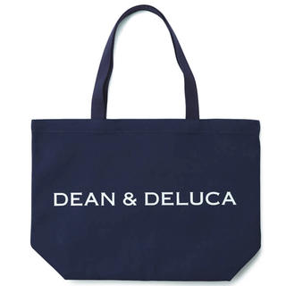 ディーンアンドデルーカ(DEAN & DELUCA)のディーン&デルーカ  ネイビー Lサイズ 限定トートバッグ(トートバッグ)