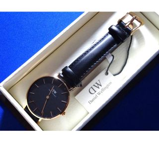 ダニエルウェリントン(Daniel Wellington)の値下げ◎ダニエルウェリントン レディース 32mm ブラック/ローズゴールド(腕時計)