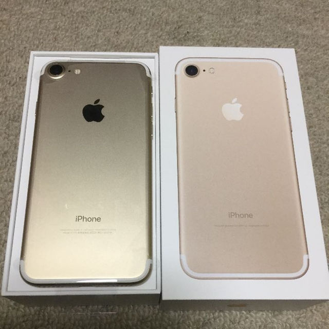 最安挑戦! Apple - simフリー 新品 iPhone7 128GB ゴールド ドコモ au
