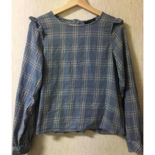 ダブルクローゼット(w closet)のチェック フリルブラウス(シャツ/ブラウス(長袖/七分))