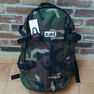 エックスガール(X-girl)のエックスガール【新品】OUTDOOR BACKPACK(カモフラ)(リュック/バックパック)