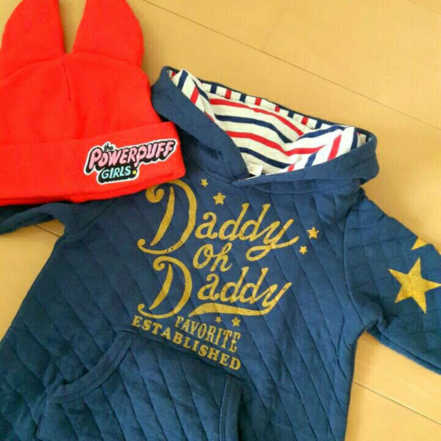 daddy oh daddy(ダディオーダディー)のサリーママ様専用　100㎝⭐ダディオダディ　美品⭐紺パーカーワンピースのみ キッズ/ベビー/マタニティのキッズ服女の子用(90cm~)(ワンピース)の商品写真