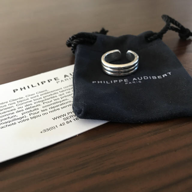 Philippe Audibert(フィリップオーディベール)のPHILIPPE AUDIBERT シルバー三連リング レディースのアクセサリー(リング(指輪))の商品写真