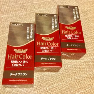 ドクターシーラボ(Dr.Ci Labo)の☆新品未開封☆ドクターシーラボ簡単ひと塗り白髪カバー3本セット(ダークブラウン)(白髪染め)