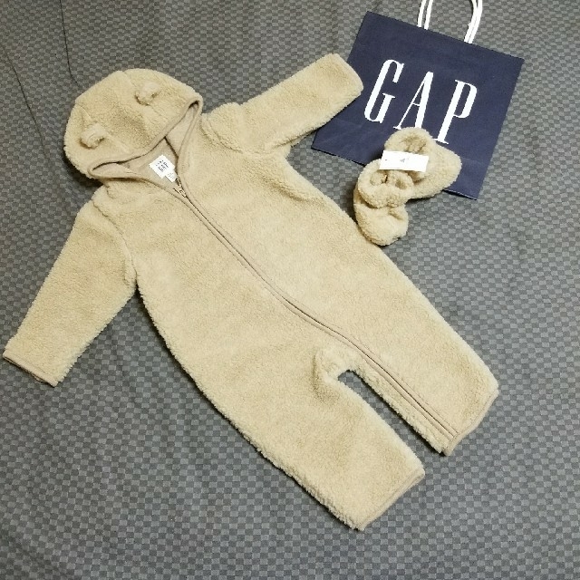 babyGAP(ベビーギャップ)の70 ジャンプスーツ&モコモコブーツ キッズ/ベビー/マタニティのベビー服(~85cm)(カバーオール)の商品写真