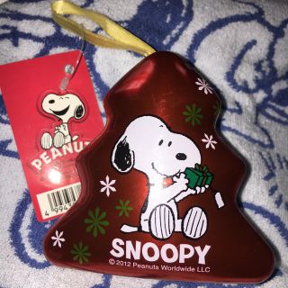 スヌーピー(SNOOPY)の【新品】スヌーピーオーナメント缶(キャラクターグッズ)