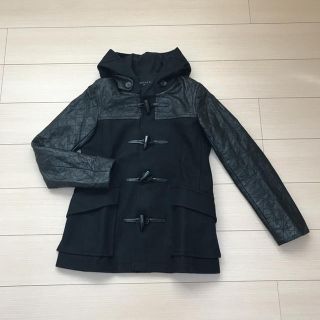 セオリー(theory)のtheory レザーコンビダッフルコート 美品(ダッフルコート)