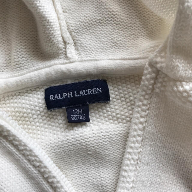 Ralph Lauren(ラルフローレン)の【美品】ラルフローレン♡ベビー♡コットンパーカー キッズ/ベビー/マタニティのベビー服(~85cm)(カーディガン/ボレロ)の商品写真