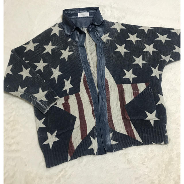 Ron Herman(ロンハーマン)のアメリカ国旗 デニム襟ニット レディースのトップス(ニット/セーター)の商品写真