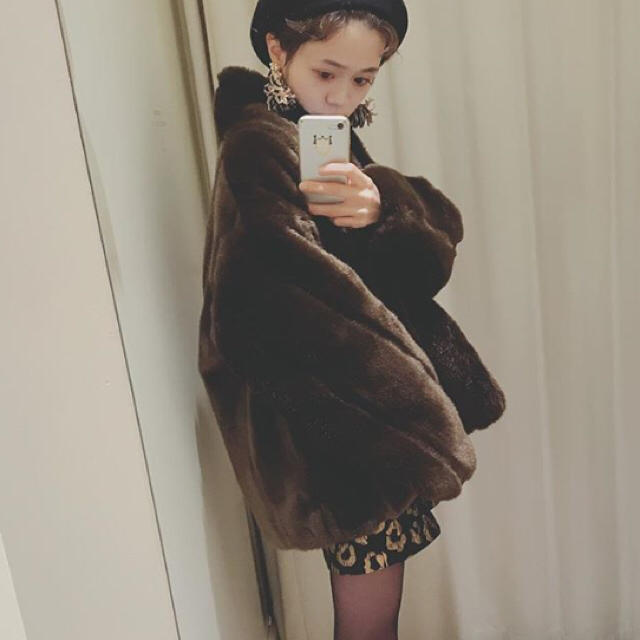 6 ROKU FAKE MINK FUR COAT ミンクファーコート