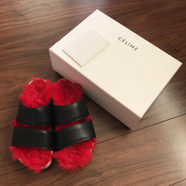 celine ファーサンダル