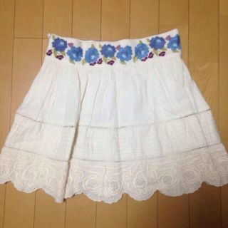 デイシー(deicy)のdeicy 刺繍コットンスカート(ミニスカート)