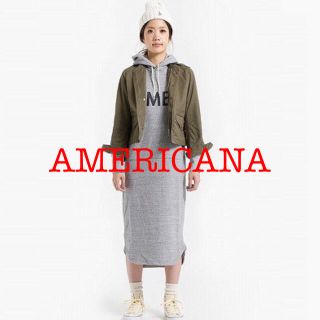 アメリカーナ(AMERICANA)の極美品、定価19440円、AMERICANA プリント スウェット ワンピース(ロングワンピース/マキシワンピース)