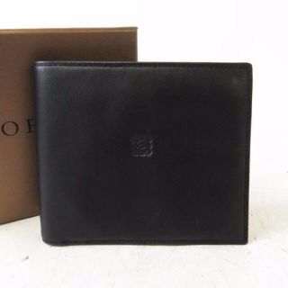 ロエベ(LOEWE)の【新品・未使用】 ロエベ カーフ 二つ折り財布 黒(財布)