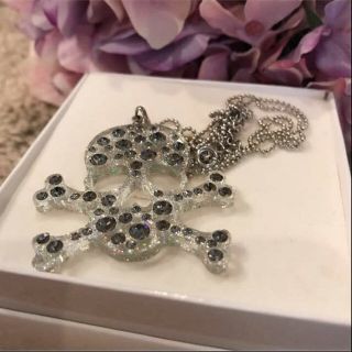 スワロフスキー(SWAROVSKI)の未使用 ネイリング キラキラネックレス スカル(ネックレス)