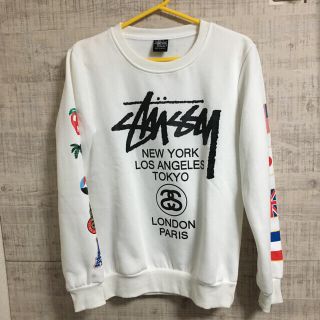 希少　STUSSY 　トレーナー　国旗柄　Mサイズ