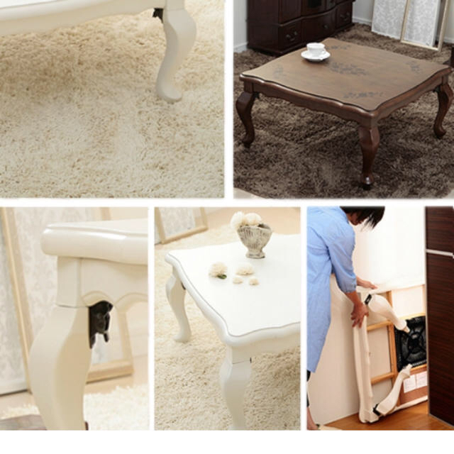 Francfranc - 猫脚姫系テーブルこたつ美品 最終お値下げの通販 Francfranc - 猫脚姫系テーブルこたつ美品 最終お値下げの通販
