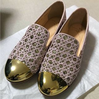 ジュゼッペザノッティ(GIUZEPPE ZANOTTI)の美品◆ジュゼッペザノッティ グリッター キラキラぺたんこパンプス バレエシューズ(ハイヒール/パンプス)