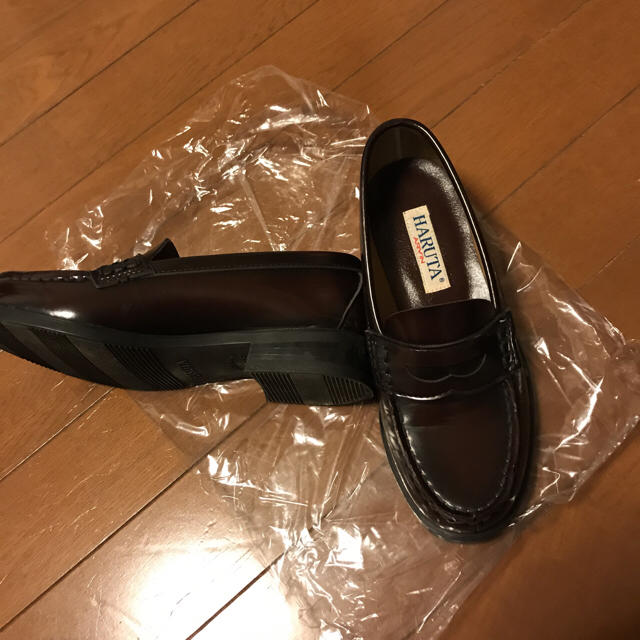 HARUTA(ハルタ)の超美品ハルタのローファー 22.5 EEE 赤焦げ茶系 レディースの靴/シューズ(ローファー/革靴)の商品写真