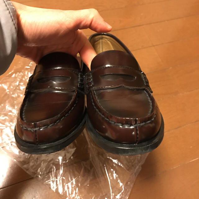 HARUTA(ハルタ)の超美品ハルタのローファー 22.5 EEE 赤焦げ茶系 レディースの靴/シューズ(ローファー/革靴)の商品写真