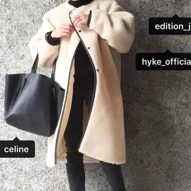 はこぽす対応商品】 HYKE エディション別注 ボアコート ハイク