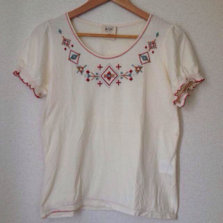 ダブルクローゼット(w closet)の刺繍Tシャツ(Tシャツ(半袖/袖なし))