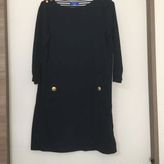 ブラックレーベルクレストブリッジ(BLACK LABEL CRESTBRIDGE)のBLUE LABEL  クレストブリッジ  シンプル紺ワンピース(ひざ丈ワンピース)