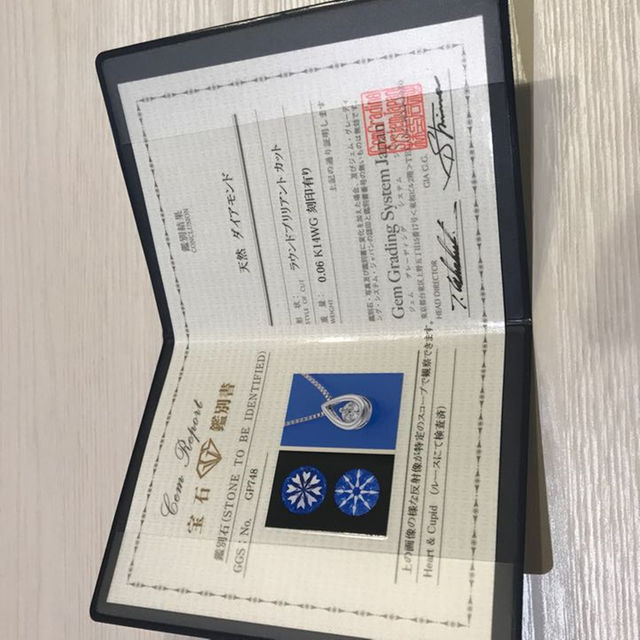 天然ダイアモンドネックレス 宝石鑑別書&専用スコープ付 天然ダイアモンドネックレス 宝石鑑別書&専用スコープ付