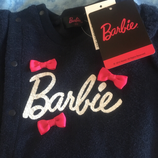 Barbie(バービー)の新品 バービー カバーオール キッズ/ベビー/マタニティのベビー服(~85cm)(ロンパース)の商品写真