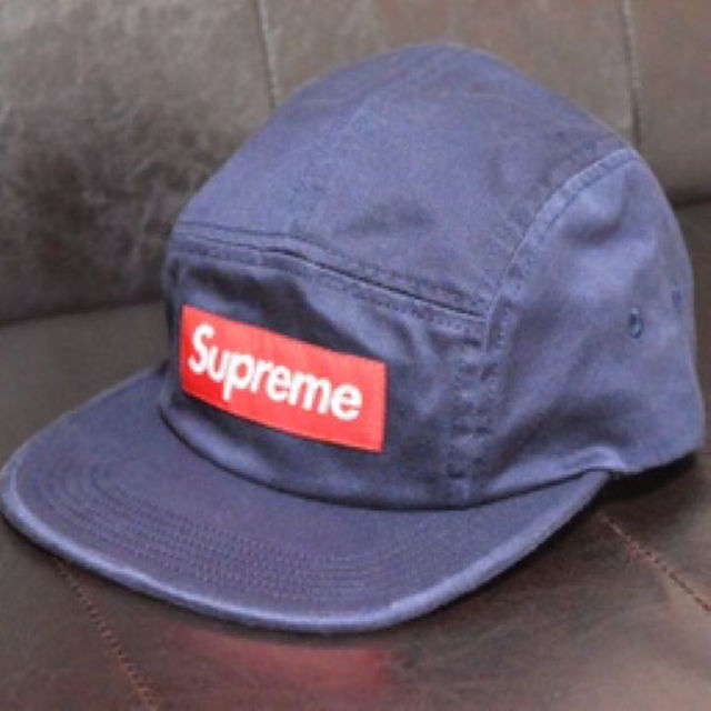 Supreme(シュプリーム)の17F/W Washed Chino Twill Camp Cap 紺 メンズの帽子(その他)の商品写真