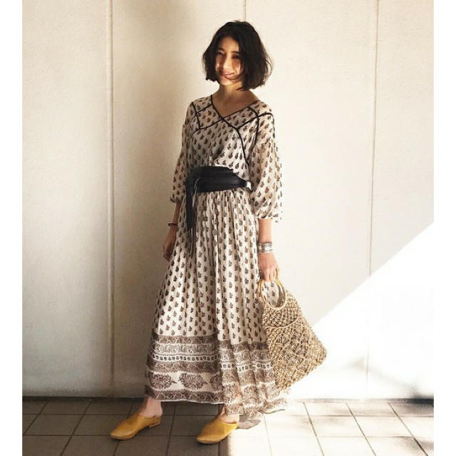 【タイムセール!】ワンピース◇todayful ◇美品◇ ジョーゼットパターンドレス ◇サイズ36